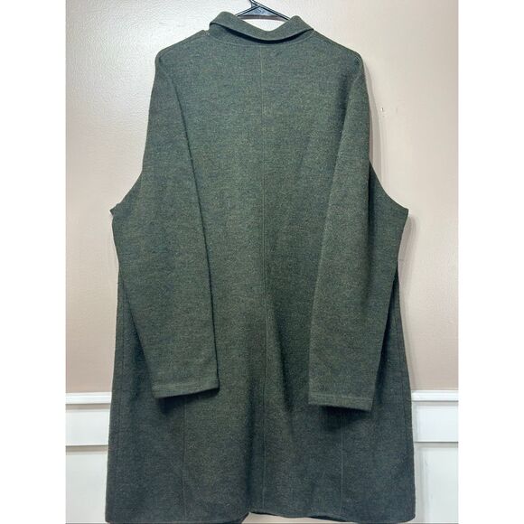 NWOT Herman Geist 100% Wool Army Green Button Up Cardigan Women's XXL - Picture 10 of 10